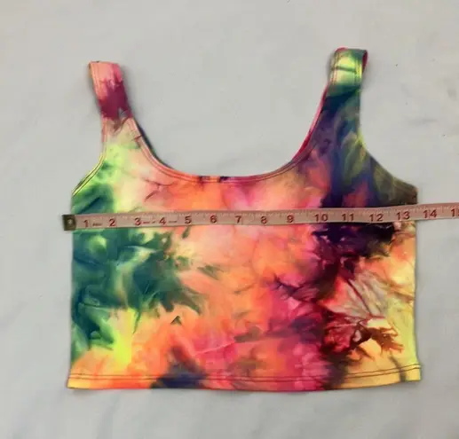 Love j Vibrant Tie-Dye Crop Tank Top womans size small