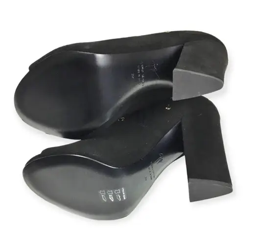 Giuseppe Zanotti Alien Studded Black Suede Peep Toe Heeled Booties