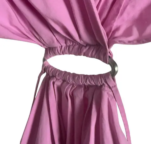 Jonathan Simkhai Aulora Pink Cut Out Short Sleeve A