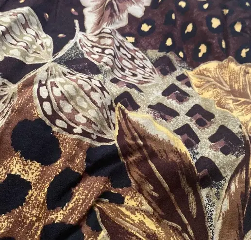 Vintage 90s animal print jungle sleeveless column maxi dress, size 12