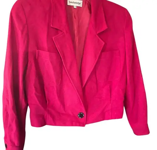 Breckenridge Women’s Red Blazer with Structured Shoulders Size 10