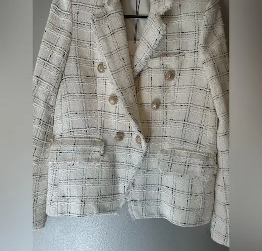 Generation Love NWT Generational Love Eliza Windowpane Tweed Blazer