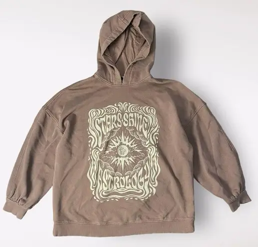 Divided Stars Shine Brown Astrology Hoodie Size L Size L