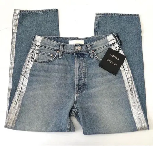 MOTHER Superior The Thrasher Straight Leg Jeans In Striped Wicked Size 25 Blue