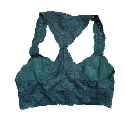 Free People Intimately  Galloon Lace Racerback Bralette Green Women's Size M