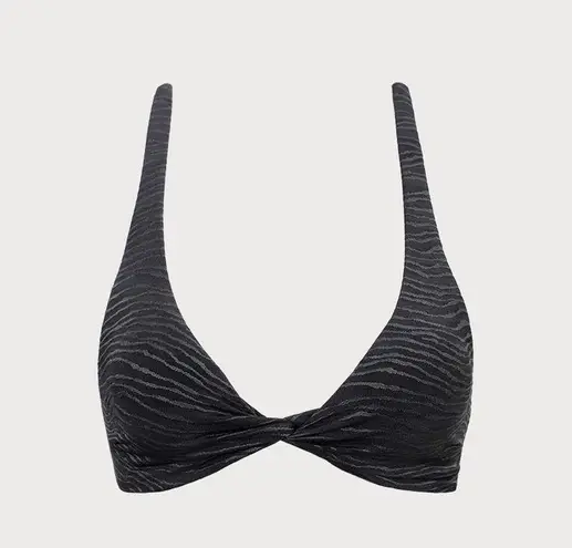 BERLOOK Zebra Twist Backless Bikini TOP ONLY 07 Black Size L