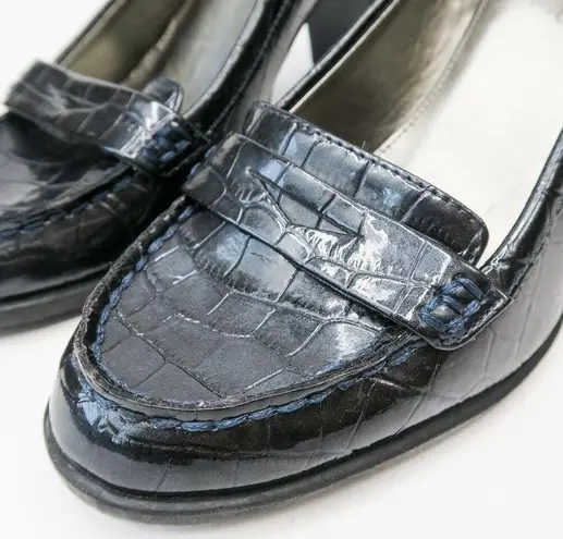 Bandolino Vintage 90s Croc Penny Loafer Pumps