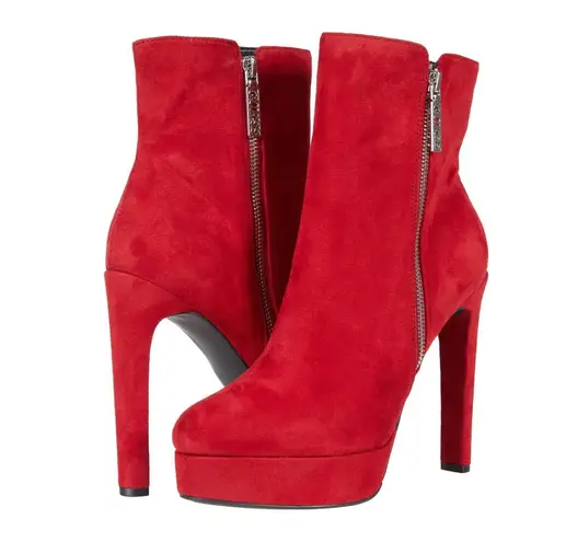 Guess Dark Red Dejah Booties Boots Heels