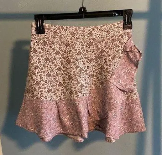 Sim & Sam XS Beautiful Juniors Girls Flowy Floral Mini Skirt Preowned
