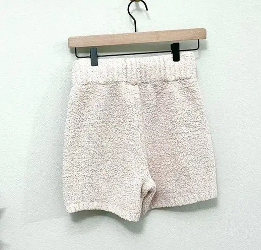 SKIMS  Cozy Fuzzy Knit Shorts in Bone Size S/M