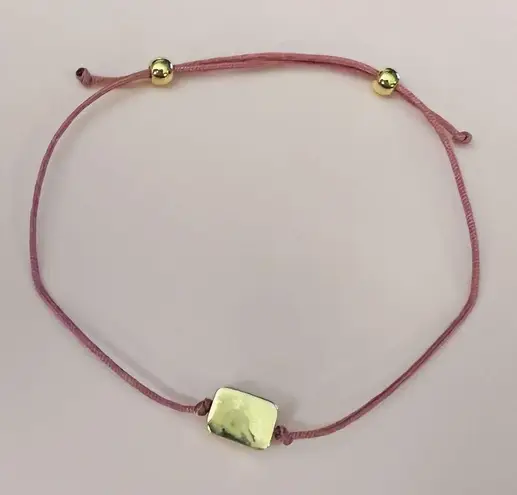 Gorjana Power Gemstone Octagon Rhodochrosite Bracelet 18k Gold Plated Pink Peace