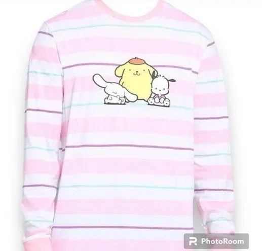 Her Universe Sanrios Characters Cinnamoroll Pompompurin Pochacco Stripe Long-Sleeve T-Shirt