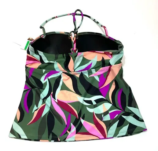 Hula Honey OLIVE MULTI Tropics Tankini Swim Top