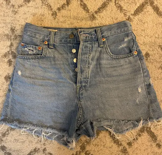 Levi's High Waisted Ribcage Jean Shorts