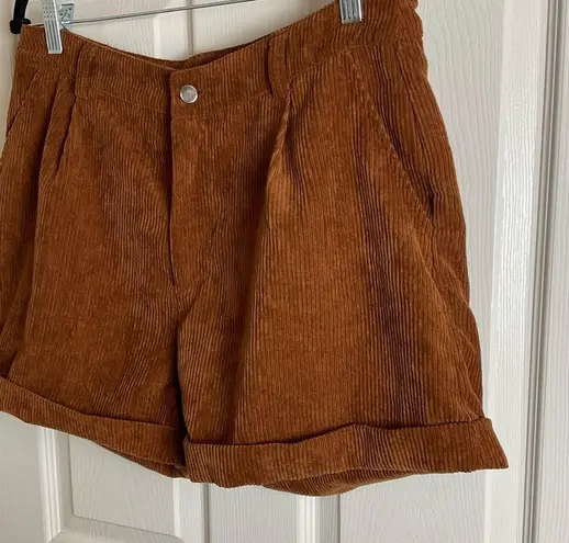 SheIn  Women's Brown Corduroy Shorts size large