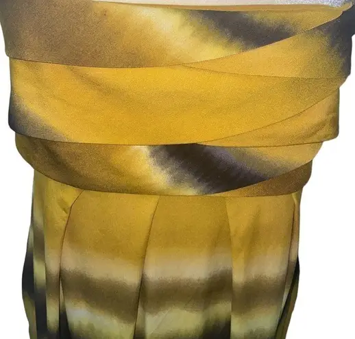 Essentials by ABS poly/ spandex multi colored dress w/spaghetti straps. Size 10 Brown