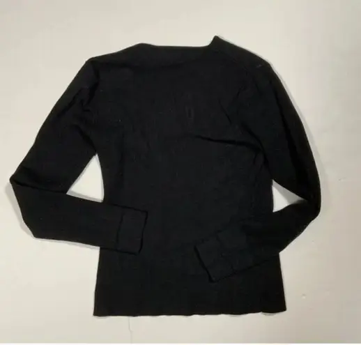 Endless Rose Cotton Stretch Ribbed Knit Stretch Asymmetrical Collar Sweater XS