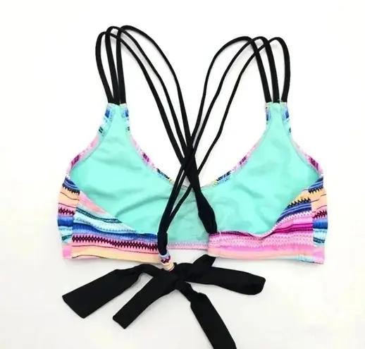 Endless Sun Pink Triple Strap Tie Bacck Bikini Top Swimwear XL