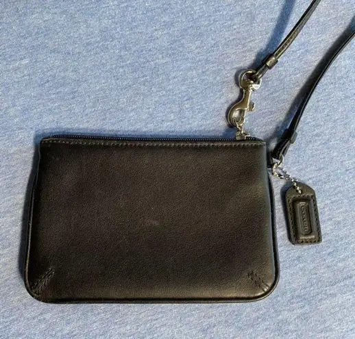 Coach  Black Leather Wristlet