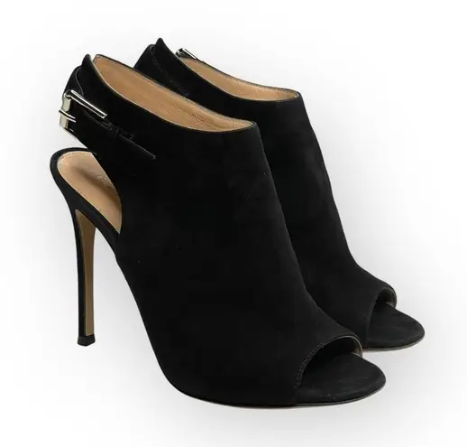 Gianvito Rossi š’€Stiletto Heel Slingback Sandals š’€Black š’€36 6M š’€Logo Dustbag