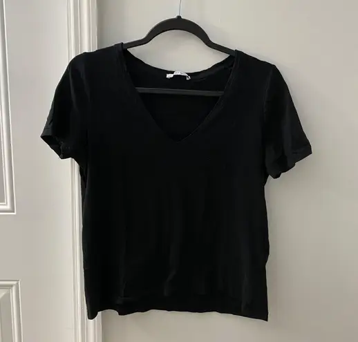 ZARA Black V Neck Tee