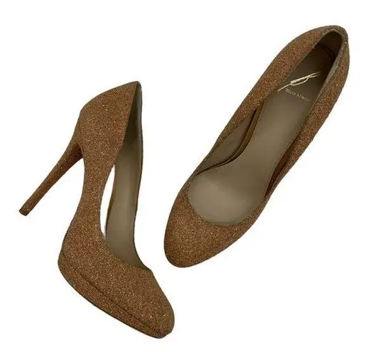 Brian Atwood B  Bffredrique Metallic Cork Pumps 9.5