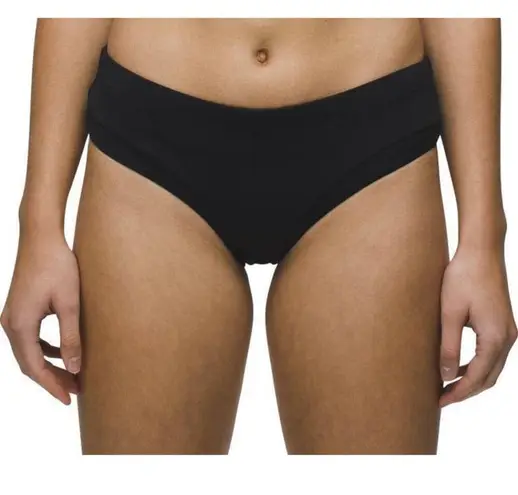 prAna Upswell Bottom 2 Piece Bikini Bottoms Black XL Lined Cheeky Low Rise NWT