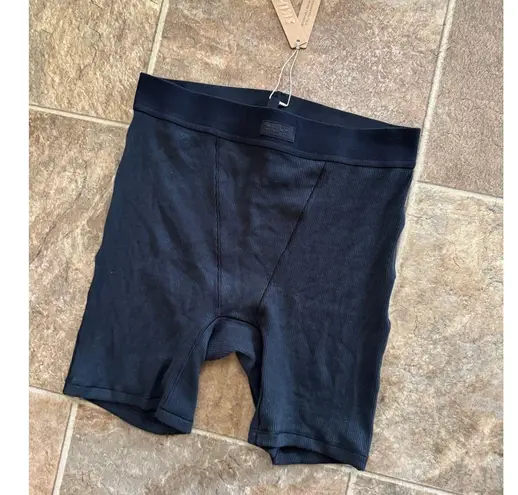 SKIMS Cotton Rib Boxer Soot Size Small