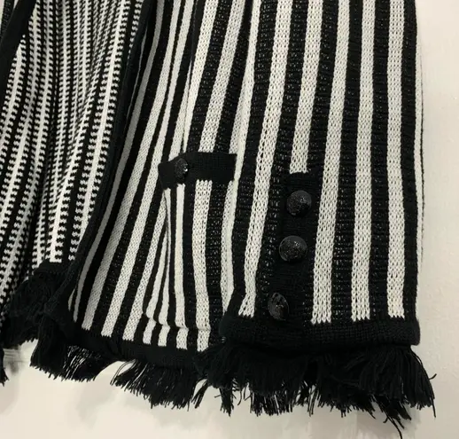 Ralph Lauren striped fringe knit cardigan