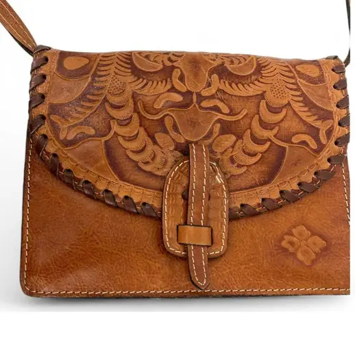 Patricia Nash The Lanza Crossbody Bag Tooling embossed leather Purse