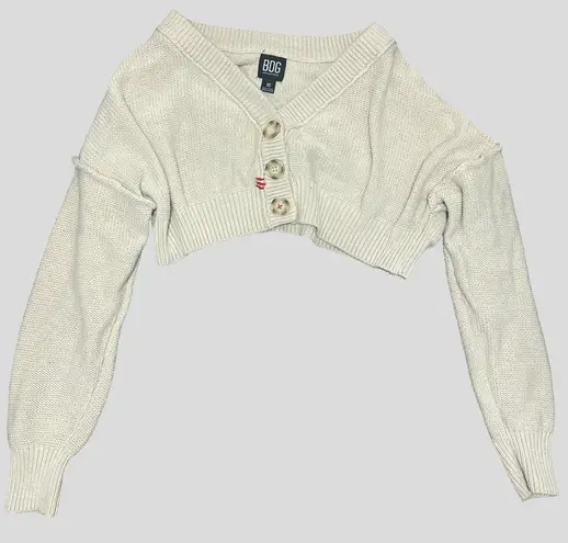 Urban Outfitters bdg ‘mari’ cropped cardigan sweater with buttons in beige 