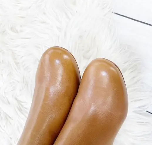 See By Chloe Women's Louise High Block Heel Leather Brown Booties Sz 36 NEW