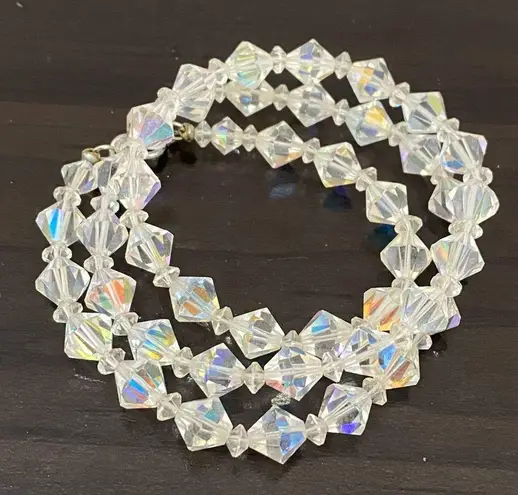 Vintage Clear Aurora Borealis AB Crystal Diamond