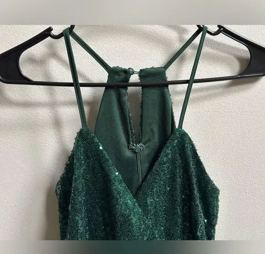 NEW Lulus Hilaria Emerald Green Sequin Bodycon Mini Dress Women’s XS Glitz Glam