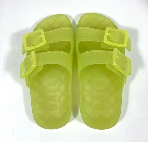 Balenciaga Mallorca Jelly Slide Sandals Neon Yellow Size 6 US 36 EU 656937W2DZ2