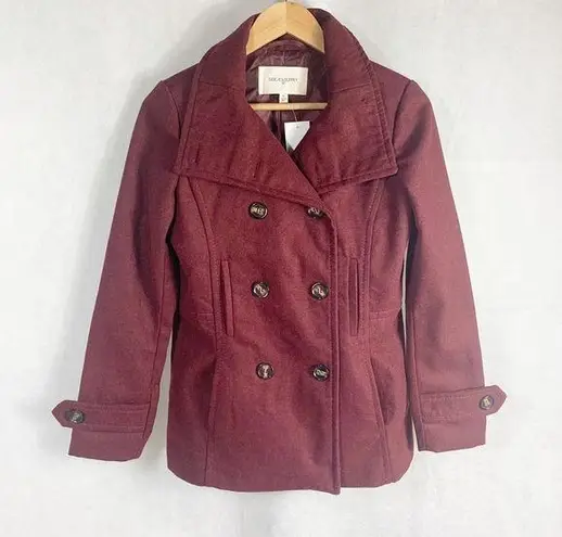 Thread and Supply  Double Breasted Oxblood Peacoat Size Medium