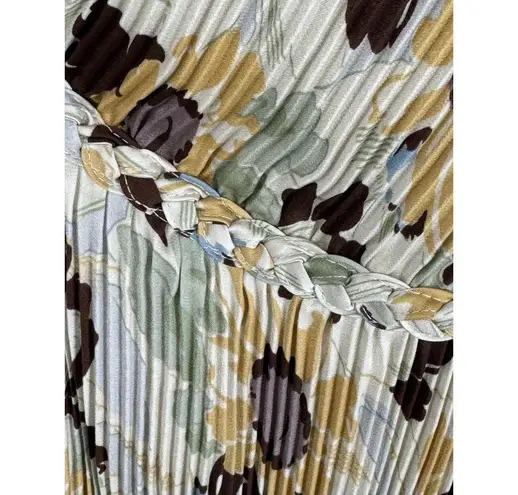 Polo Ralph Lauren Floral Pleated Satin Dress Sunflower Floral size 4 Cottage Cor