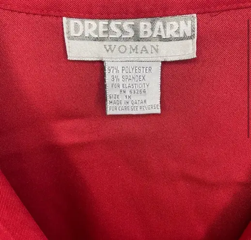 Dress Barn red suede button up long sleeve