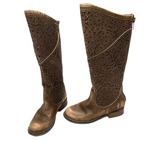 Circle G by Corral P5102 Brown Laser Cut Riding Boots