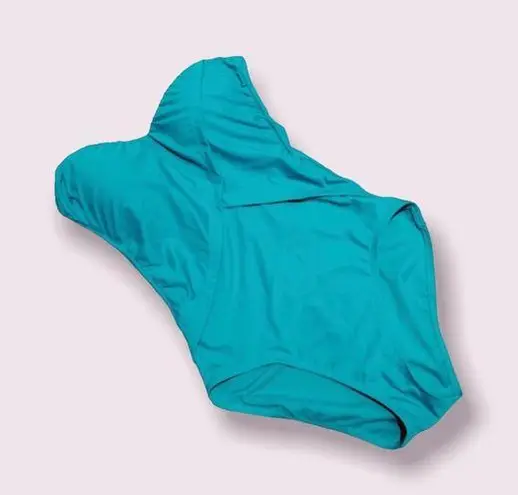 One Piece Into the Bleu Twisted Sweetheart Neckline Bandeau Swimsuit Size 8 NWT