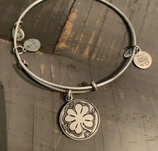 ALEX AND ANI  Four Leaf Clover Silver-Tone Bracelet