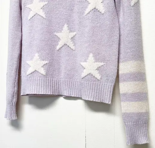 360 Cashmere  Embrey Star Cropped 100% Cashmere Purple Sweater XS