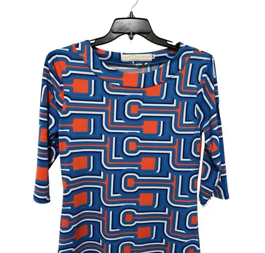 Tracy Negoshian Women M Shift Dress Artsy Retro Resort Cocktail Preppy