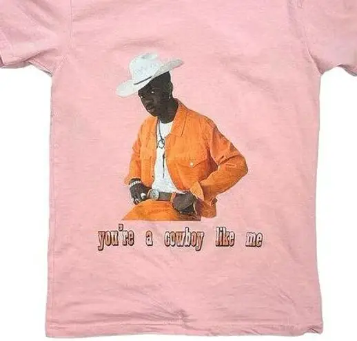 Next Level Apparel Lil Nas Womens Pink Unlikely Cowboy Artist Fan Short Sleeve Tee T-Shirt Top Sz S