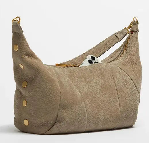 Hammitt Morgan Purse Grey Natural Gold Pewter Neutral Convertible