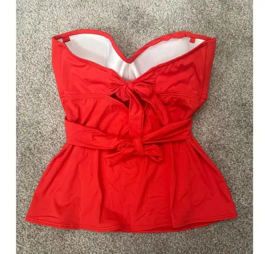 Coco reef Five Way Bra Sized Underwire Tankini Top in Classic Red,32/34D