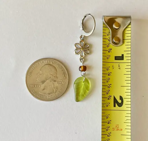 Handmade quality Czech glass beads & flower fairy boho cottage whimsical dangle earrings 💐🍃