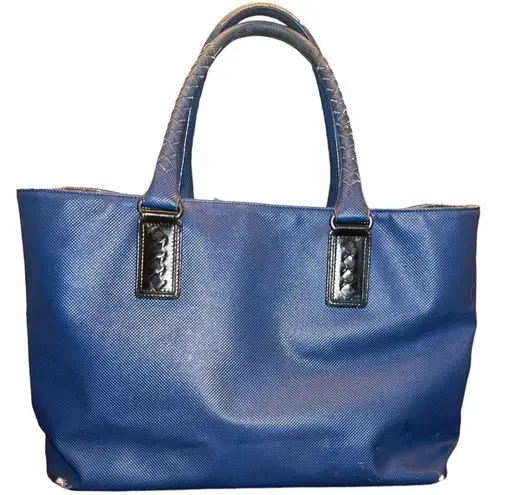 Bottega Veneta Vintage Classic Navy Blue Preowned Tote Shoulder Bag