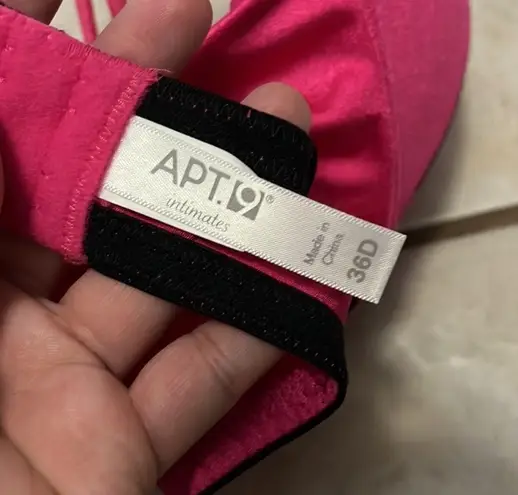 Apt. 9  intimates 36D Pink Black Bra Barbie