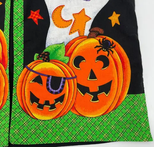 Handmade Halloween Vest Pumpkins Ghost Bat Funny Silly Party Teacher Women Black